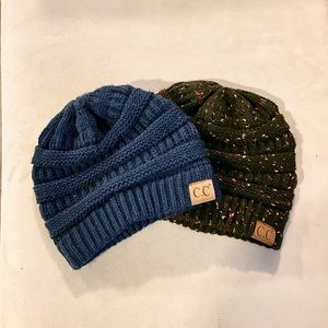 C.C Beanies bundle blue and confetti black